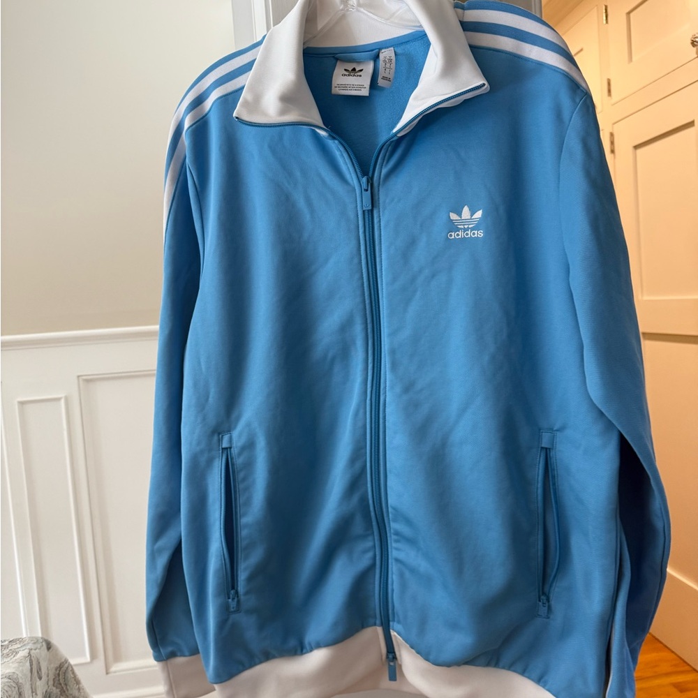 Adidas Men's Sky Blue Track Jacket